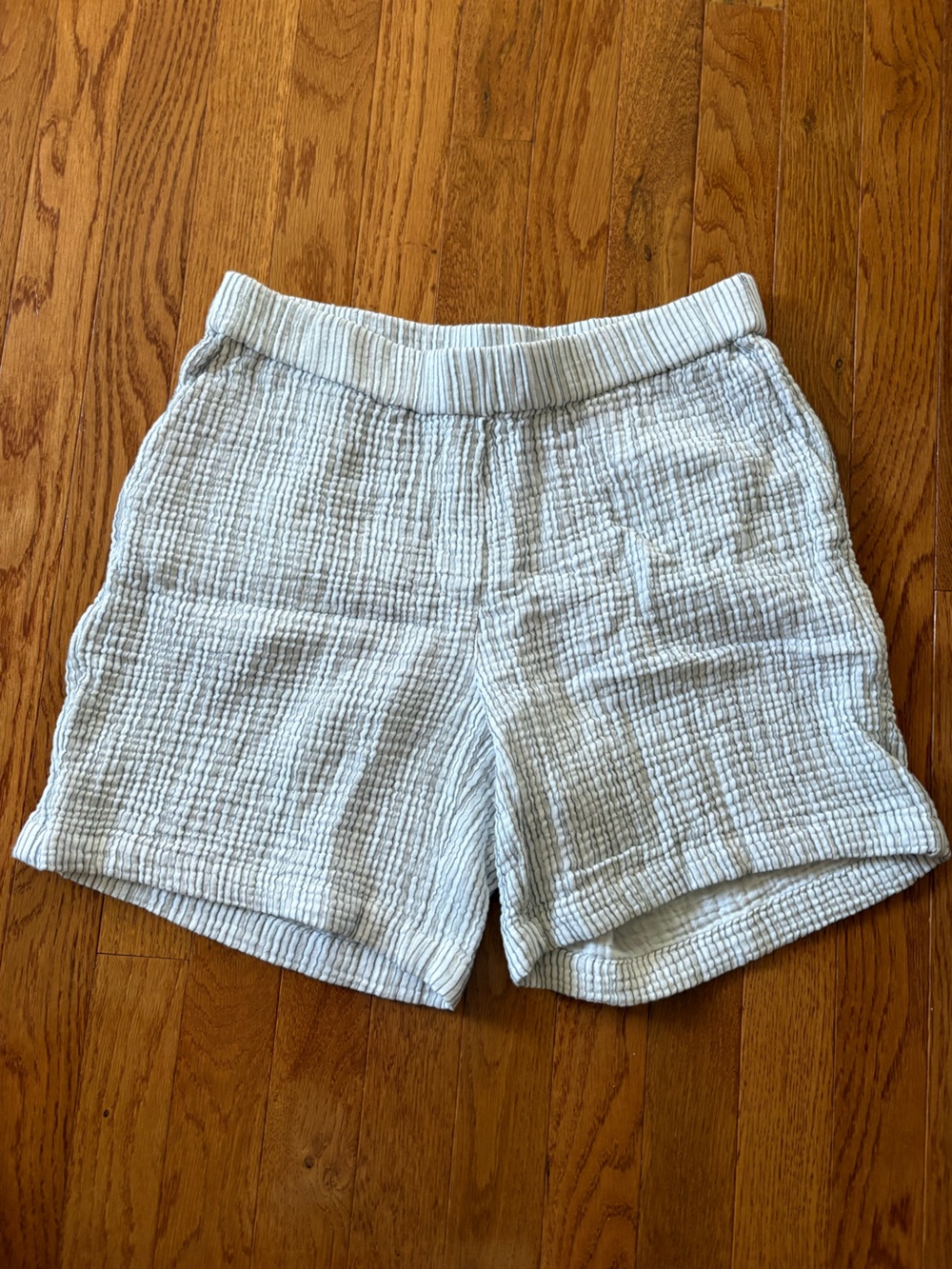 J. Jill Cream Textured Cotton Lounge Shorts
